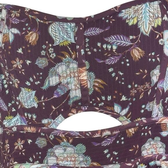 NEW Ulla Johnson Josanna 100% Silk Gown Floral Ruffle Tiered Maxi Dress Sz 14 - Picture 5 of 16